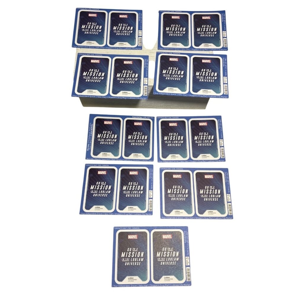 Marvel Loblaw Universe Mission Cards 2024 Edition Unopened Set of 18 Belgium